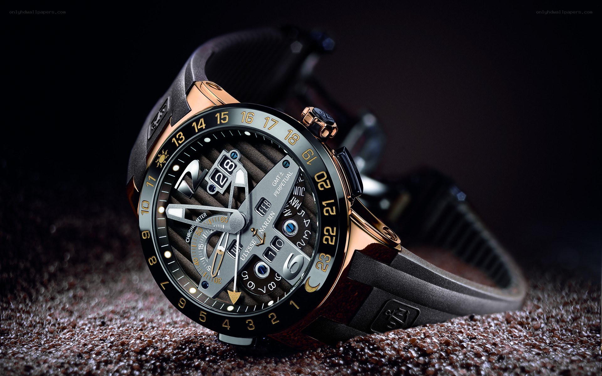 Ulysse Nardin watch on sand