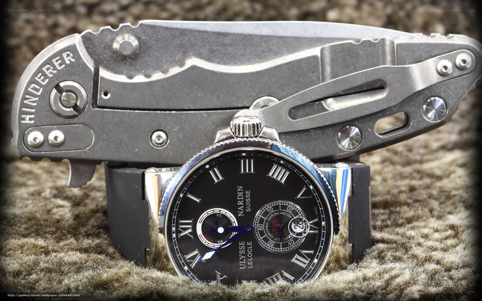 Ulysse Nardin watch with folding knife