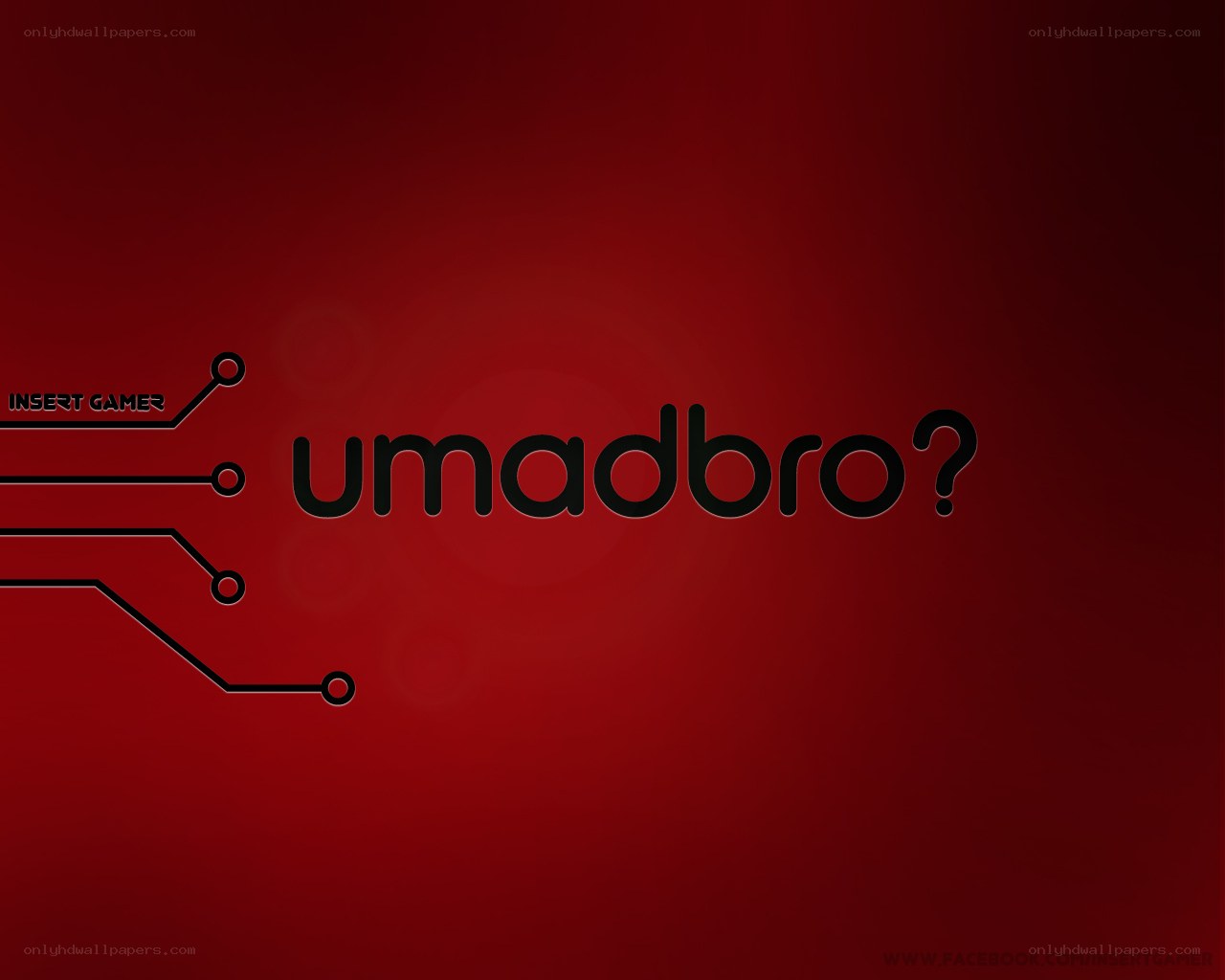 umadbro? text on red background