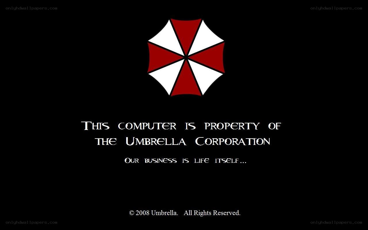 Umbrella Corporation computer screen