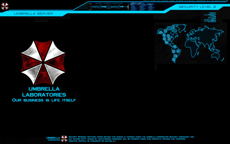 Umbrella Corporation login screen
