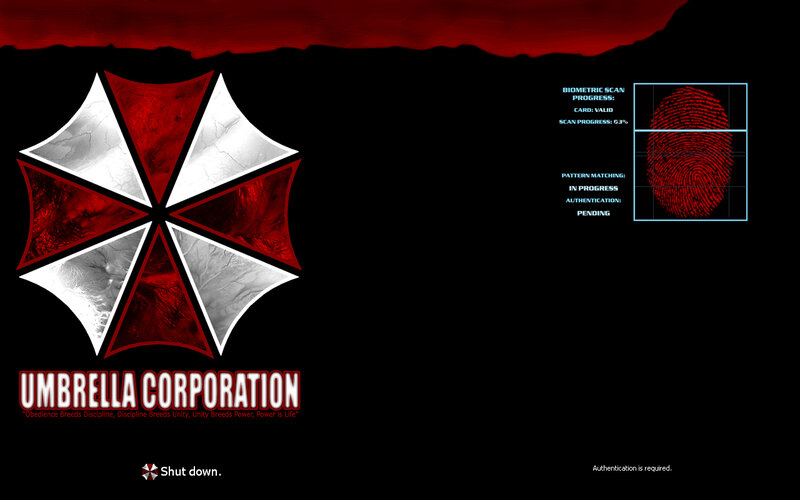 Umbrella Corporation login screen