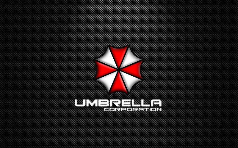 Umbrella Corporation Logo — Black, Dark, Digital Art, Text