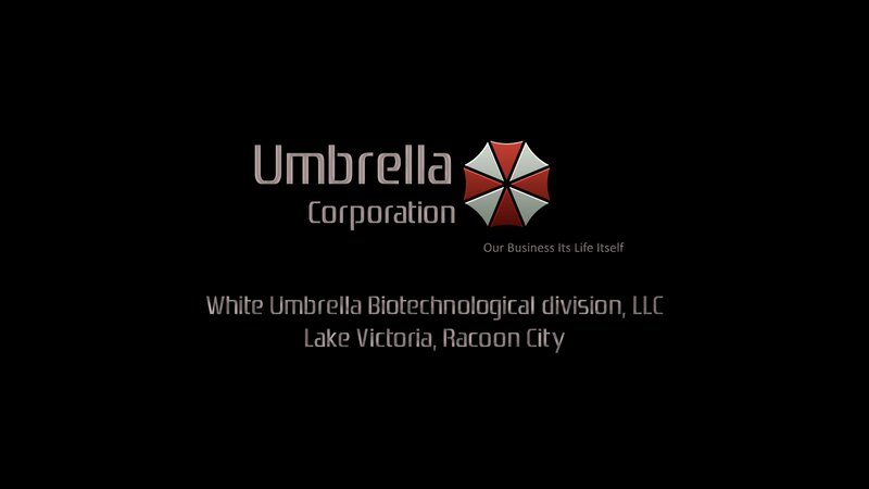 Umbrella Corporation Logo — Black, Dark, Digital Art