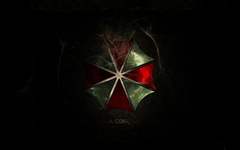 Umbrella Corporation Logo — Black, Dark, Ominous, Night, Digital Art