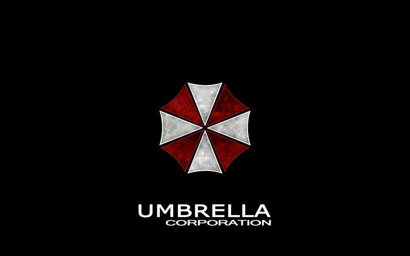 Umbrella Corporation Logo — Black, Dark, Vector Art, Text, Red, White