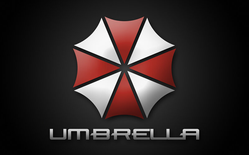 Umbrella Corporation Logo — Black, Dramatic, Digital Art, Text