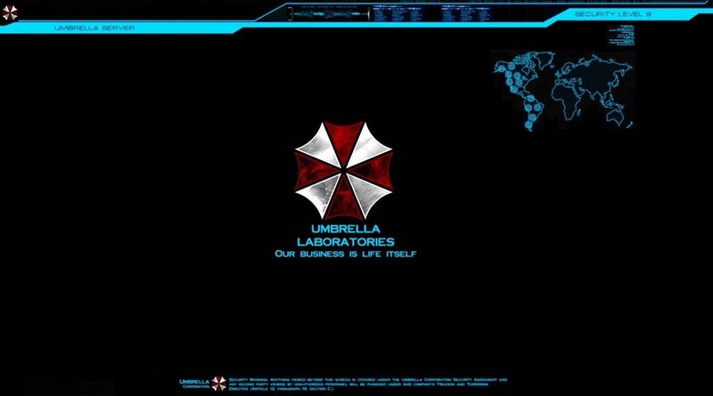 Umbrella Corporation Logo — Black, Dramatic, Digital Art