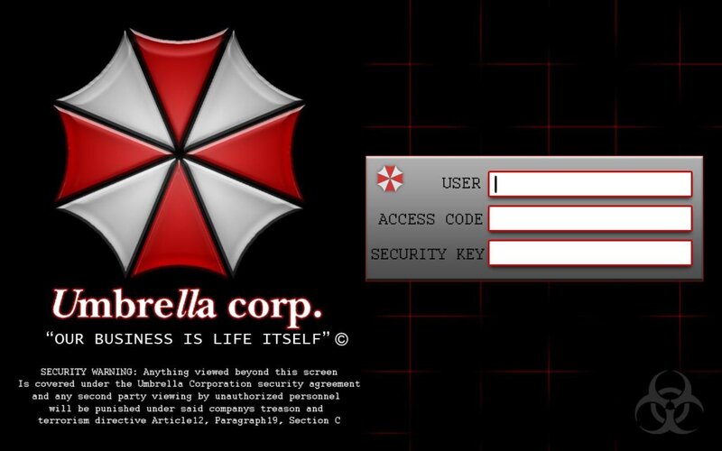 Umbrella Corporation Logo — Black, Dramatic, Night