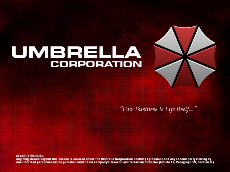 Umbrella Corporation Logo — Red, Dramatic, Digital Art