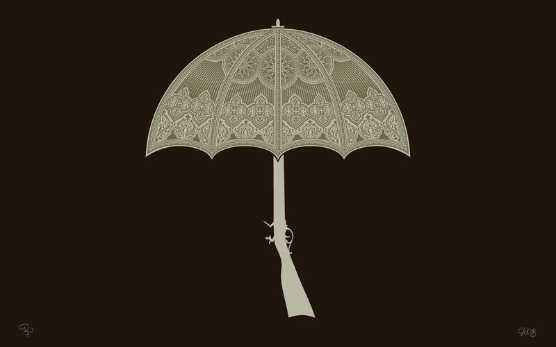 umbrella with gun handle
