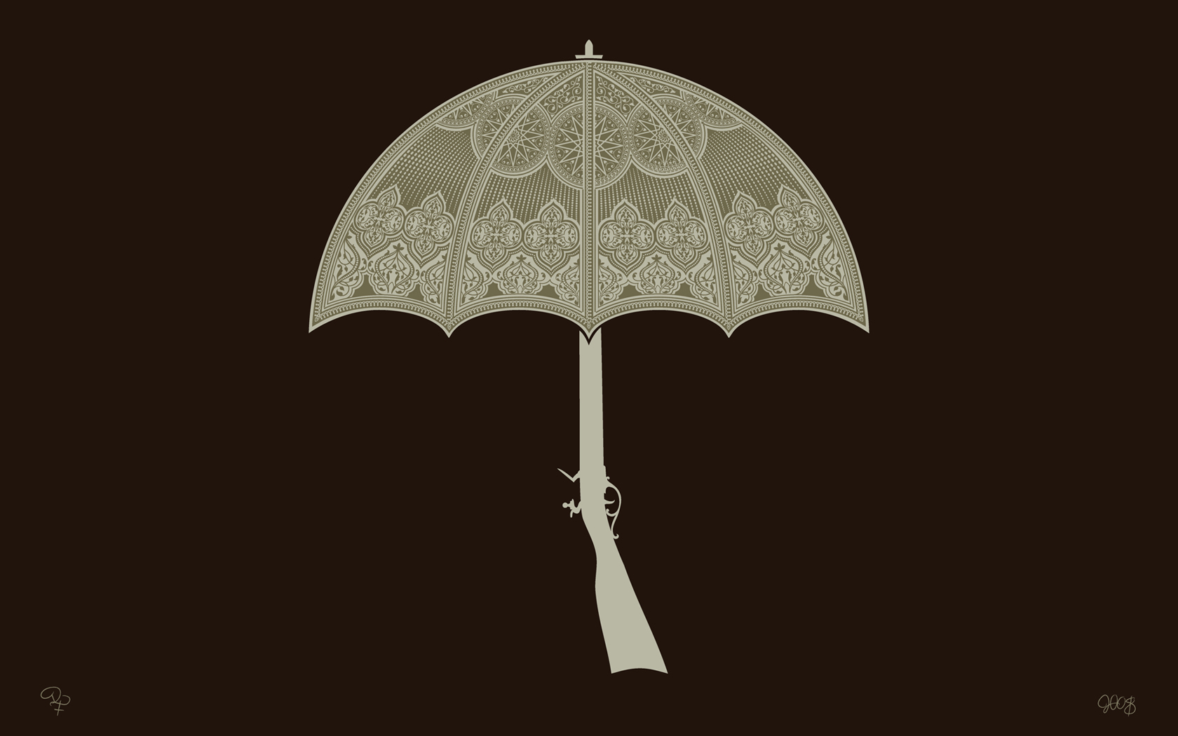 umbrella with gun handle