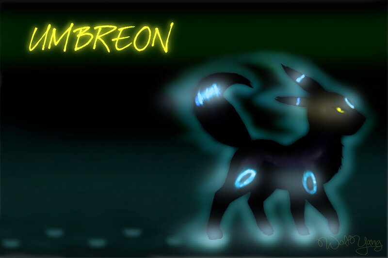 Umbreon Glowing in Dark