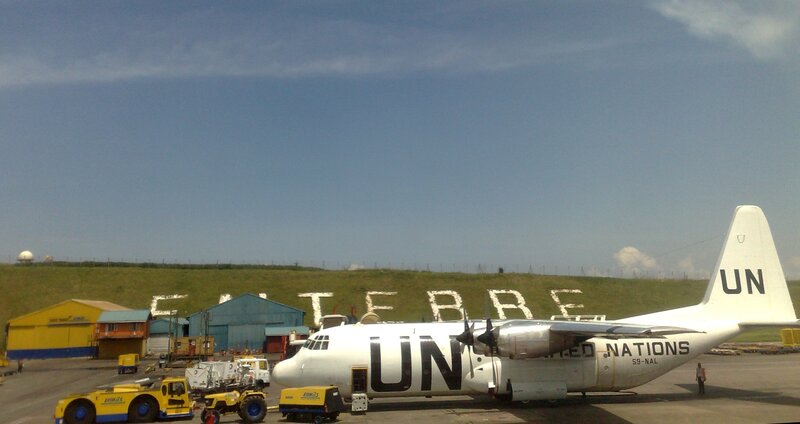 UN aircraft at airport