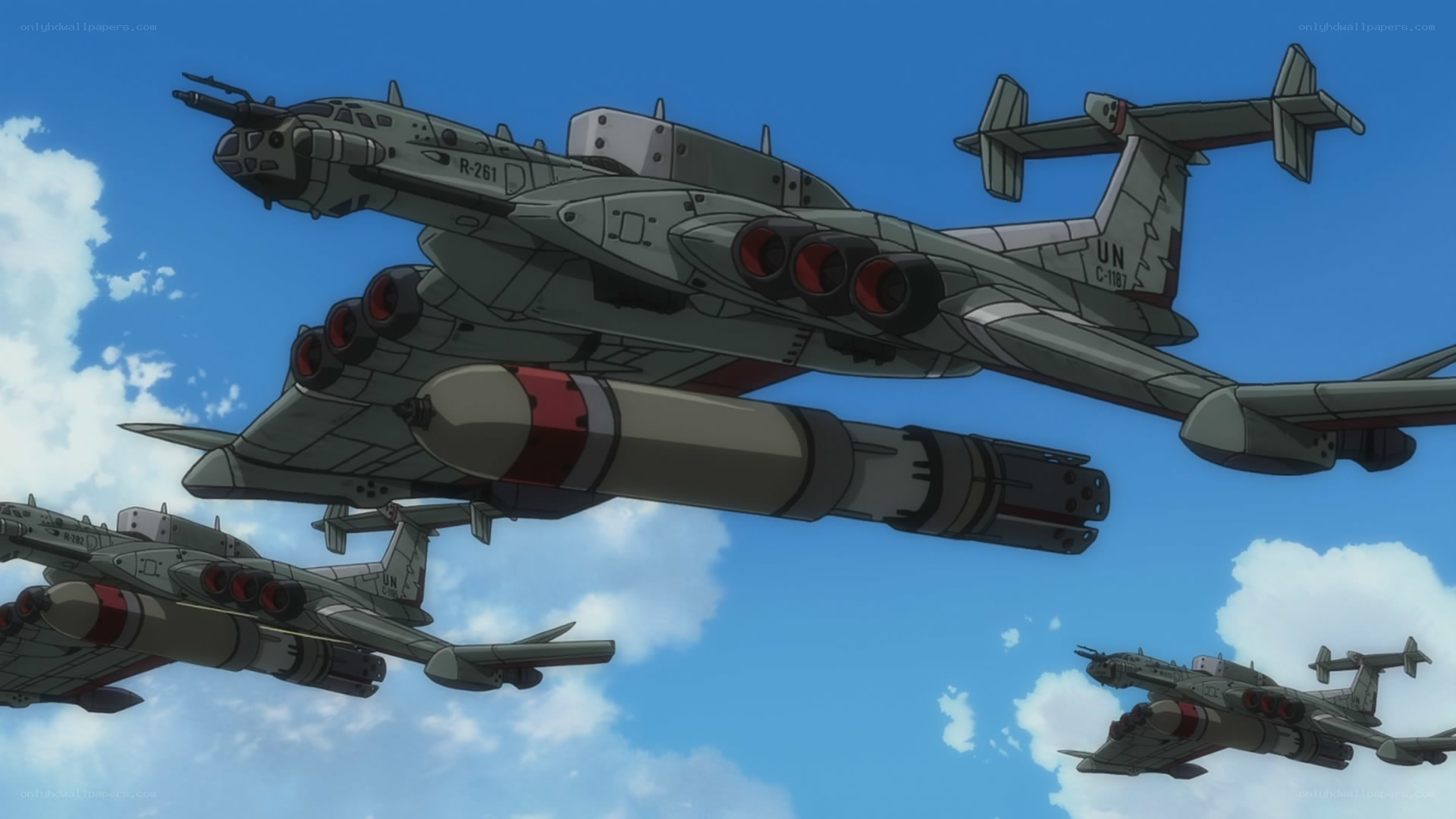 UN aircraft in formation