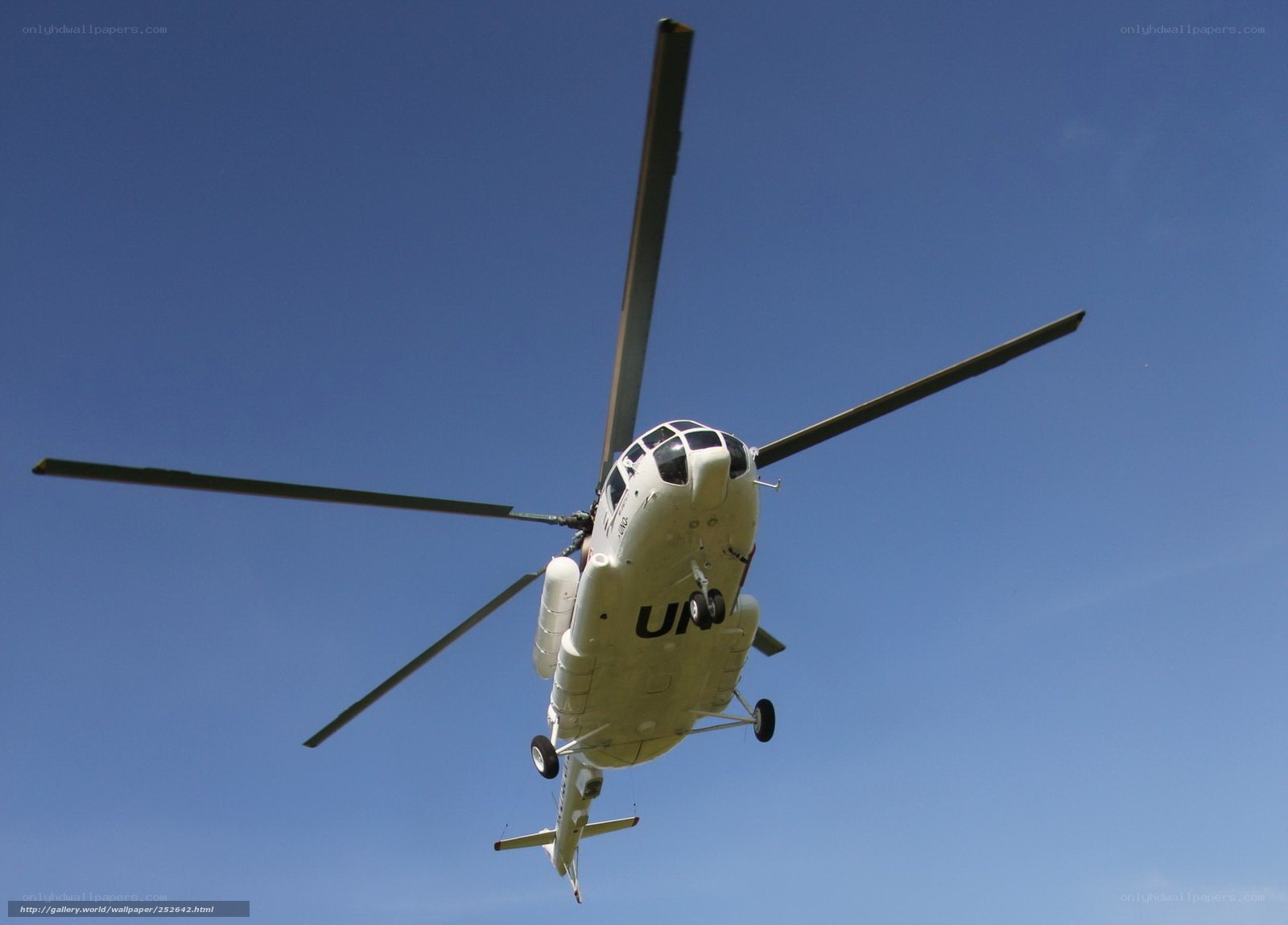 UN helicopter in flight