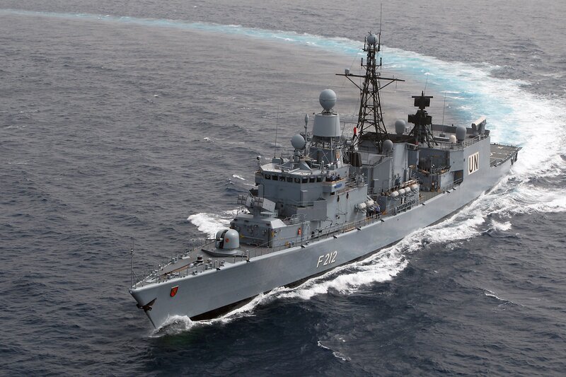 UN naval vessel at sea