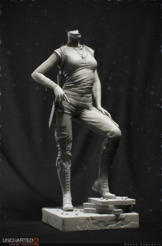 Uncharted 2 statue model