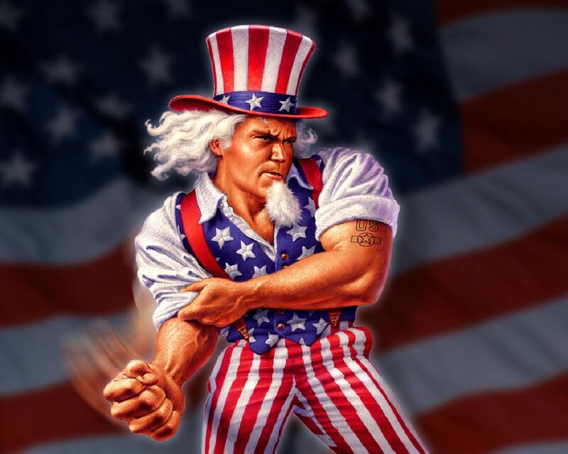 Uncle Sam Character — Red