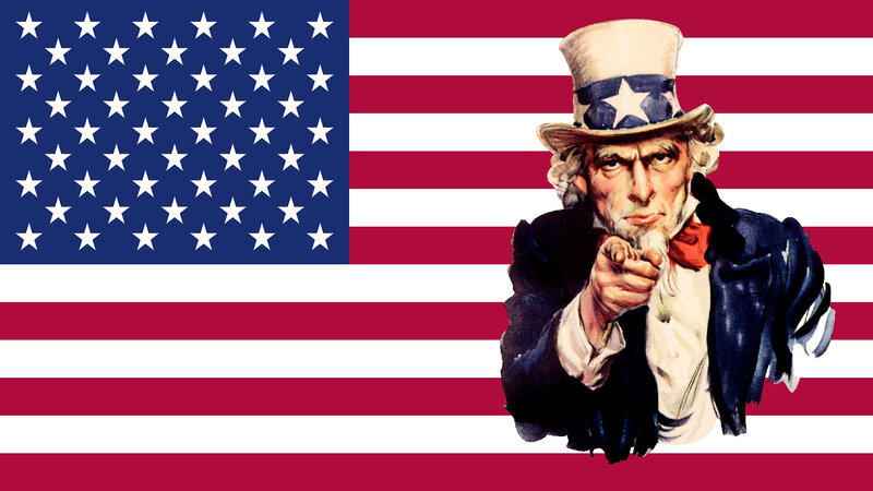 Uncle Sam Pointing — Red, Patriotic, Illustration