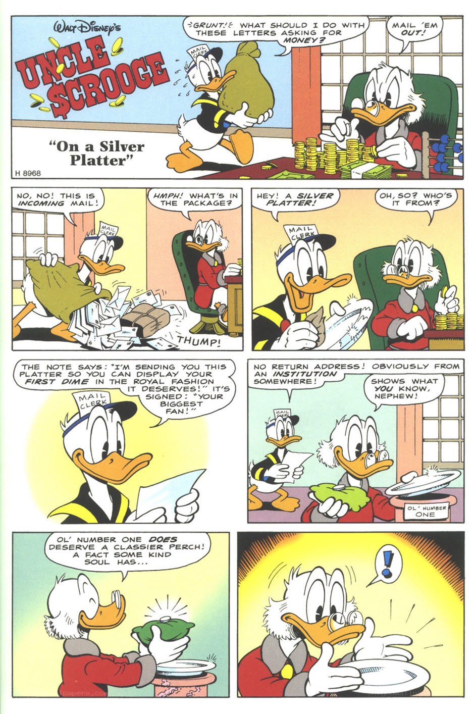 Uncle Scrooge on a Silver Platter