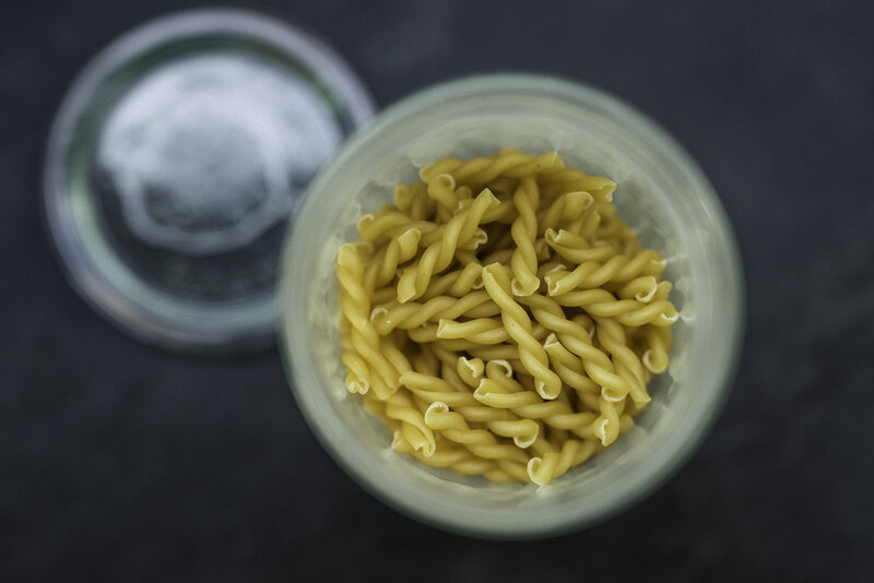 Uncooked Pasta in a Jar