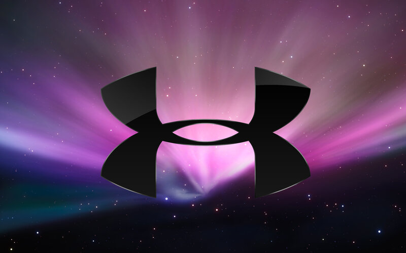 Under Armour logo on cosmic background