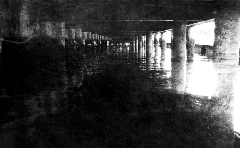 under bridge water view