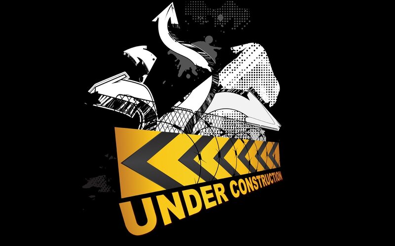 Under Construction Sign — Black, Dramatic