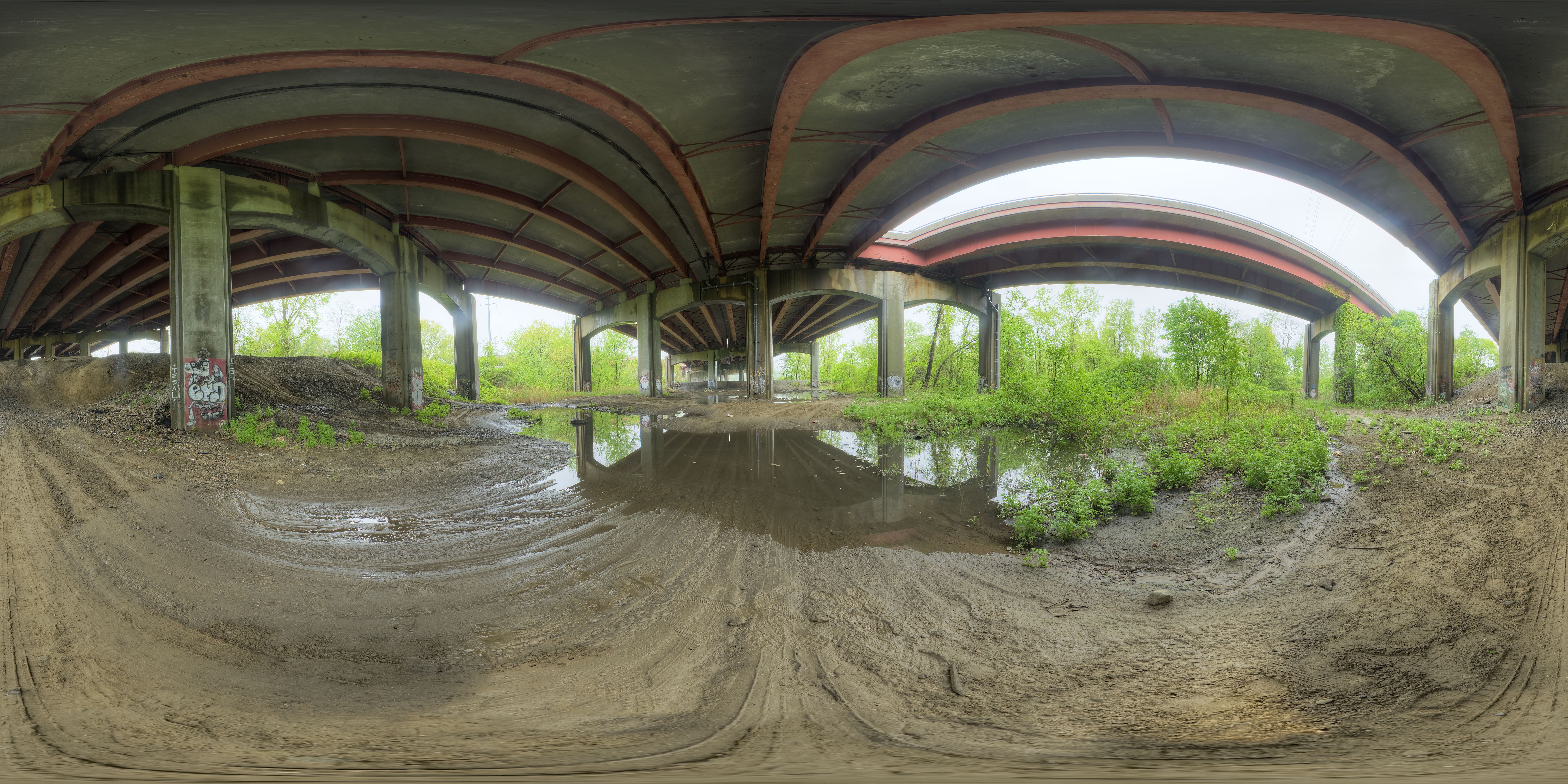 Under the bridge landscape