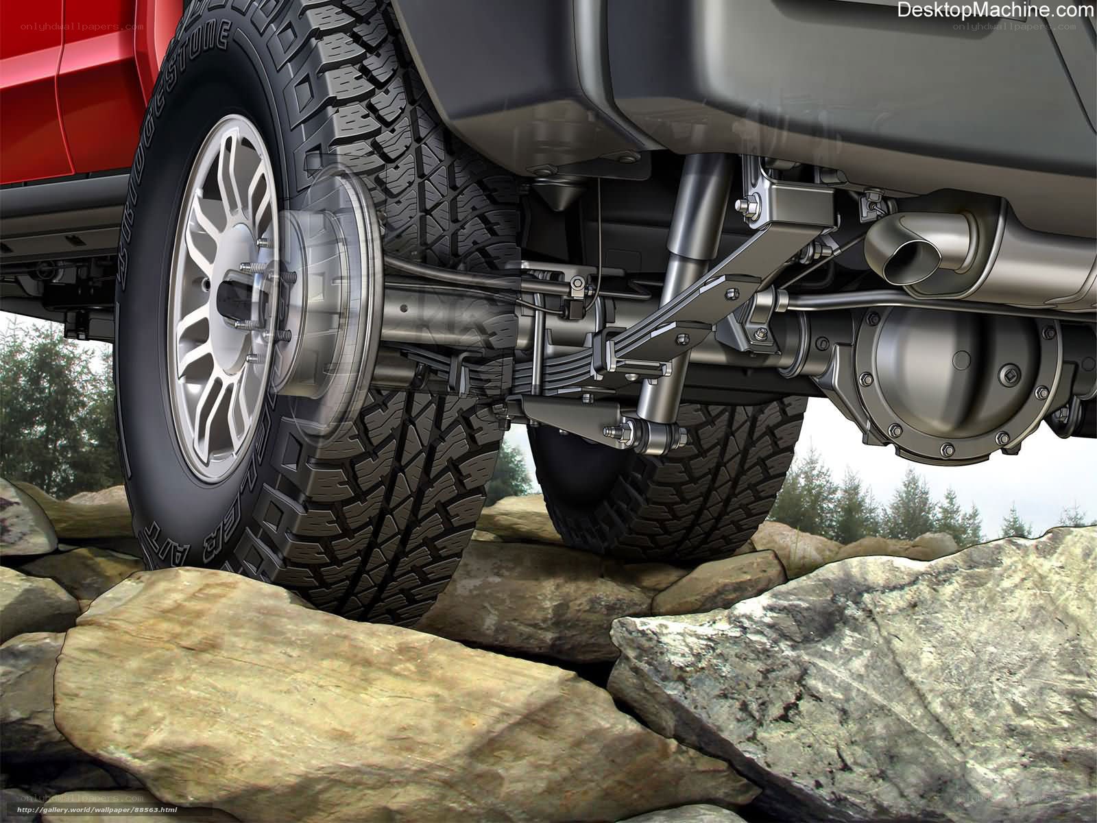 undercarriage of off-road vehicle