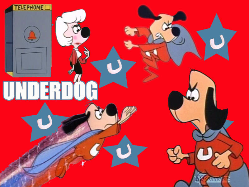 Underdog cartoon collage
