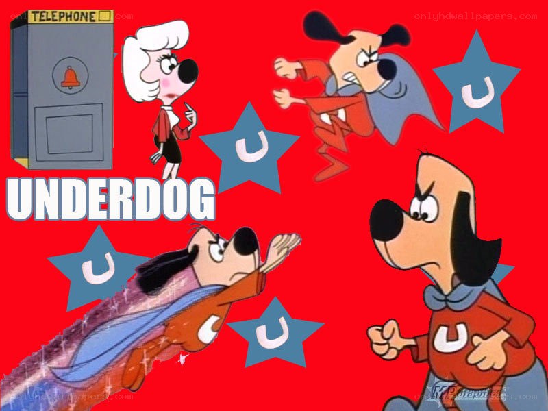 Underdog cartoon collage