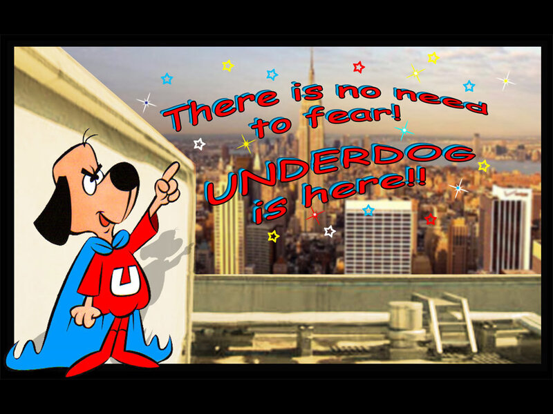 Underdog superhero cartoon