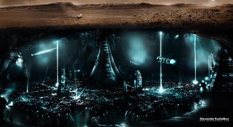 Underground Alien City — Blue
