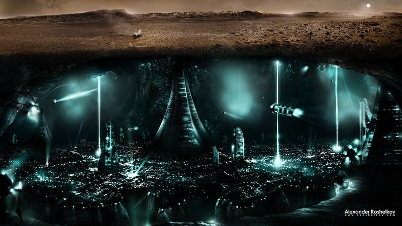 Underground Alien City — Teal