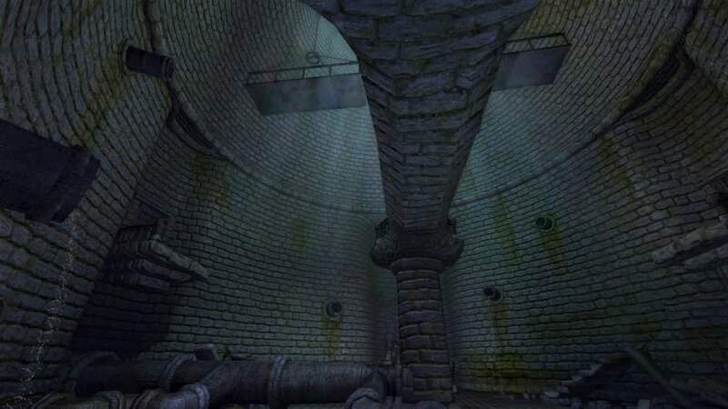 underground brick tunnel