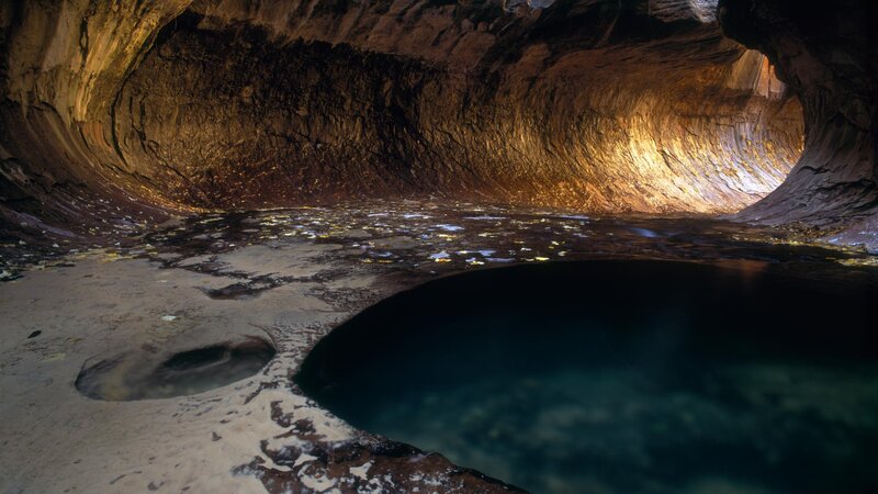 Underground Cave Pool — Brown