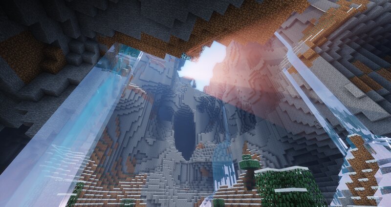 Underground Cave with Waterfall