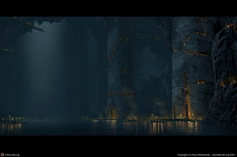 Underground Cavern City — Black