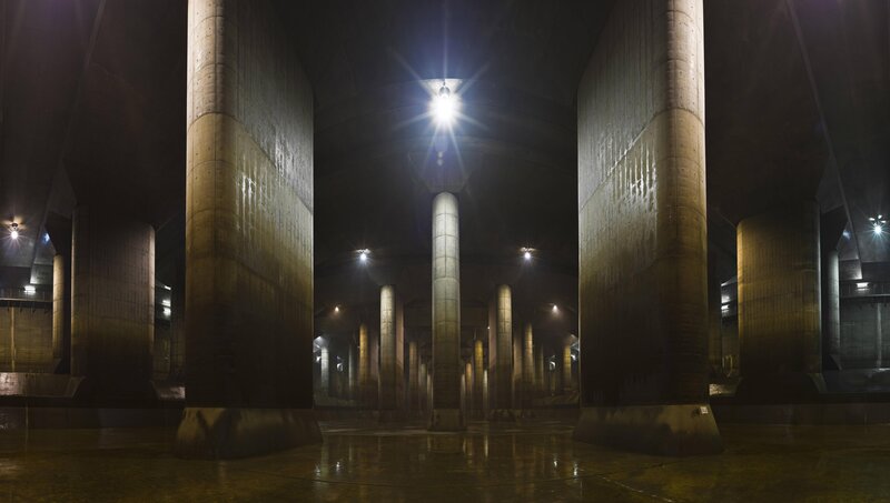 Underground Concrete Pillars — Gray
