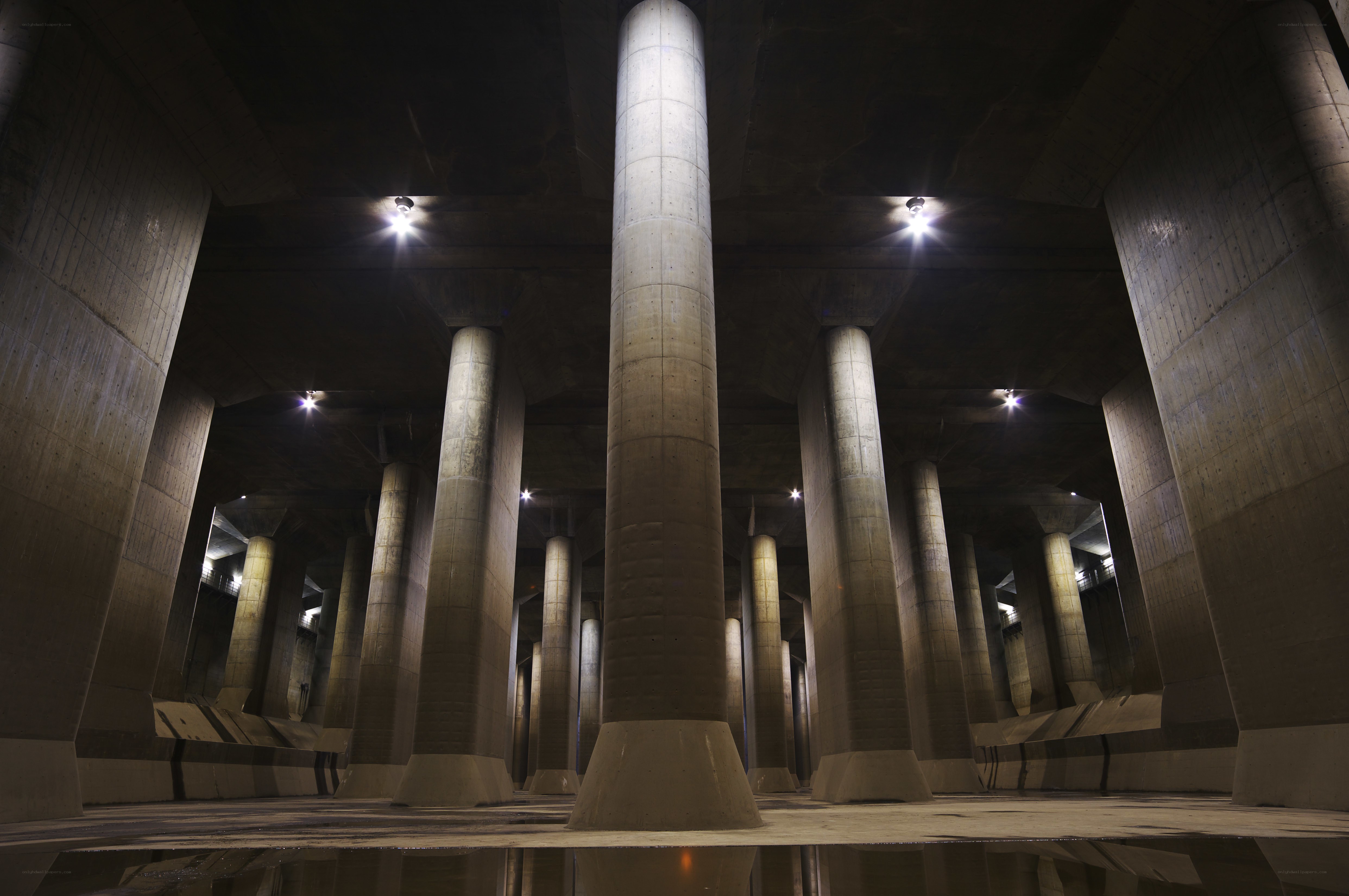 Underground concrete pillars
