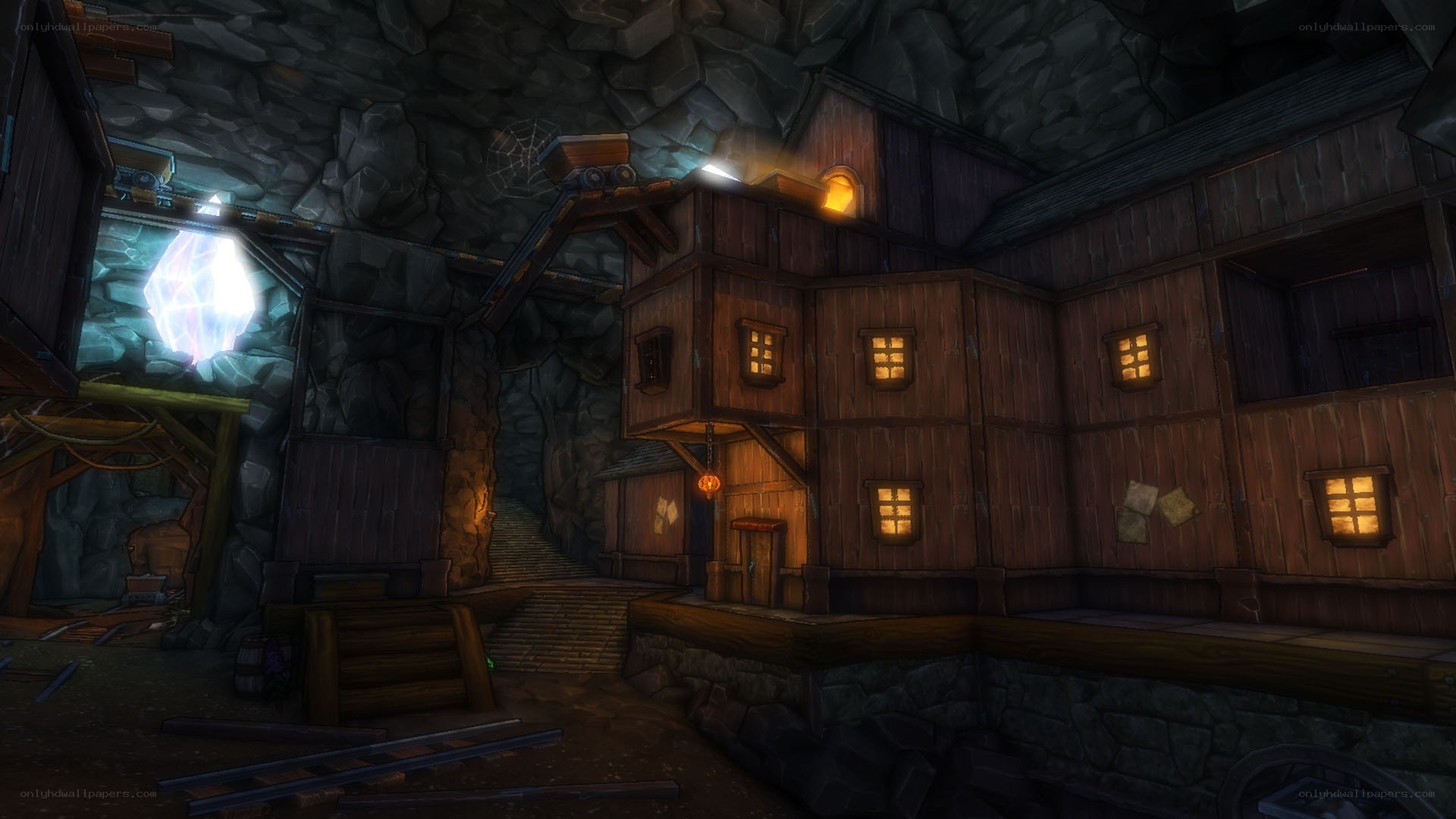 Underground mining village