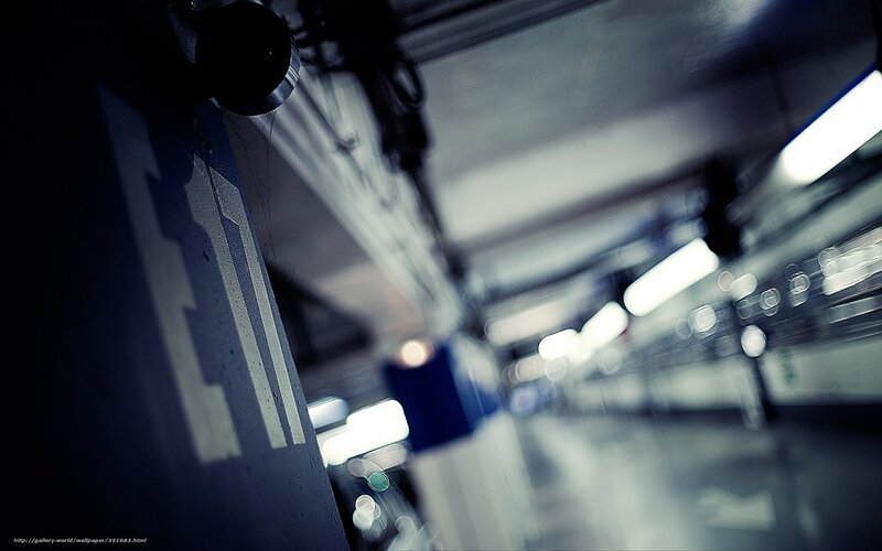Underground parking corridor