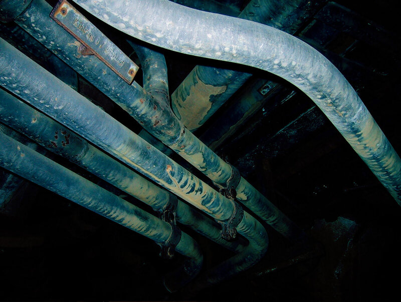 underground pipes and hoses