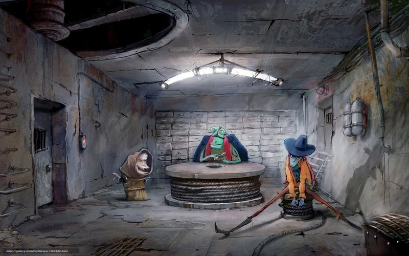 Underground prison scene