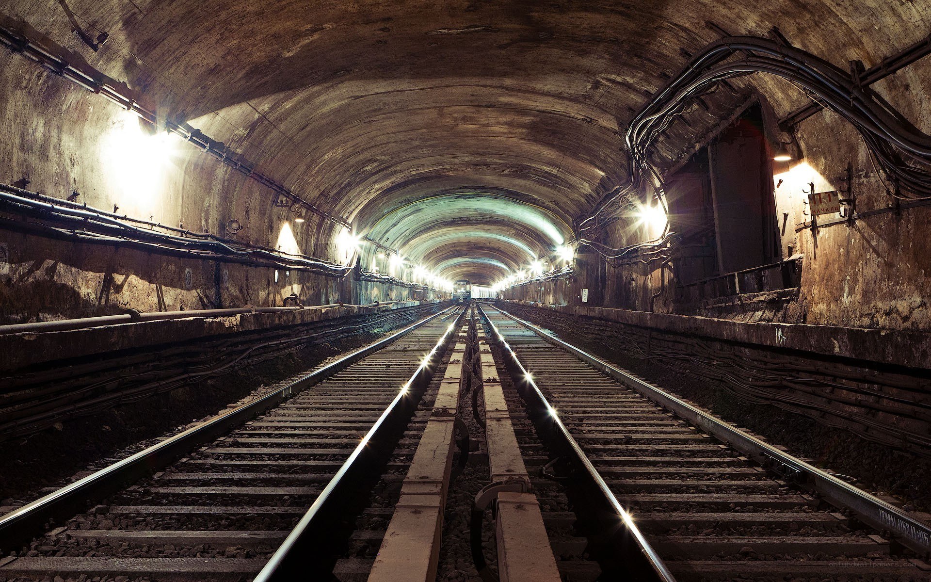Underground railway tunnel