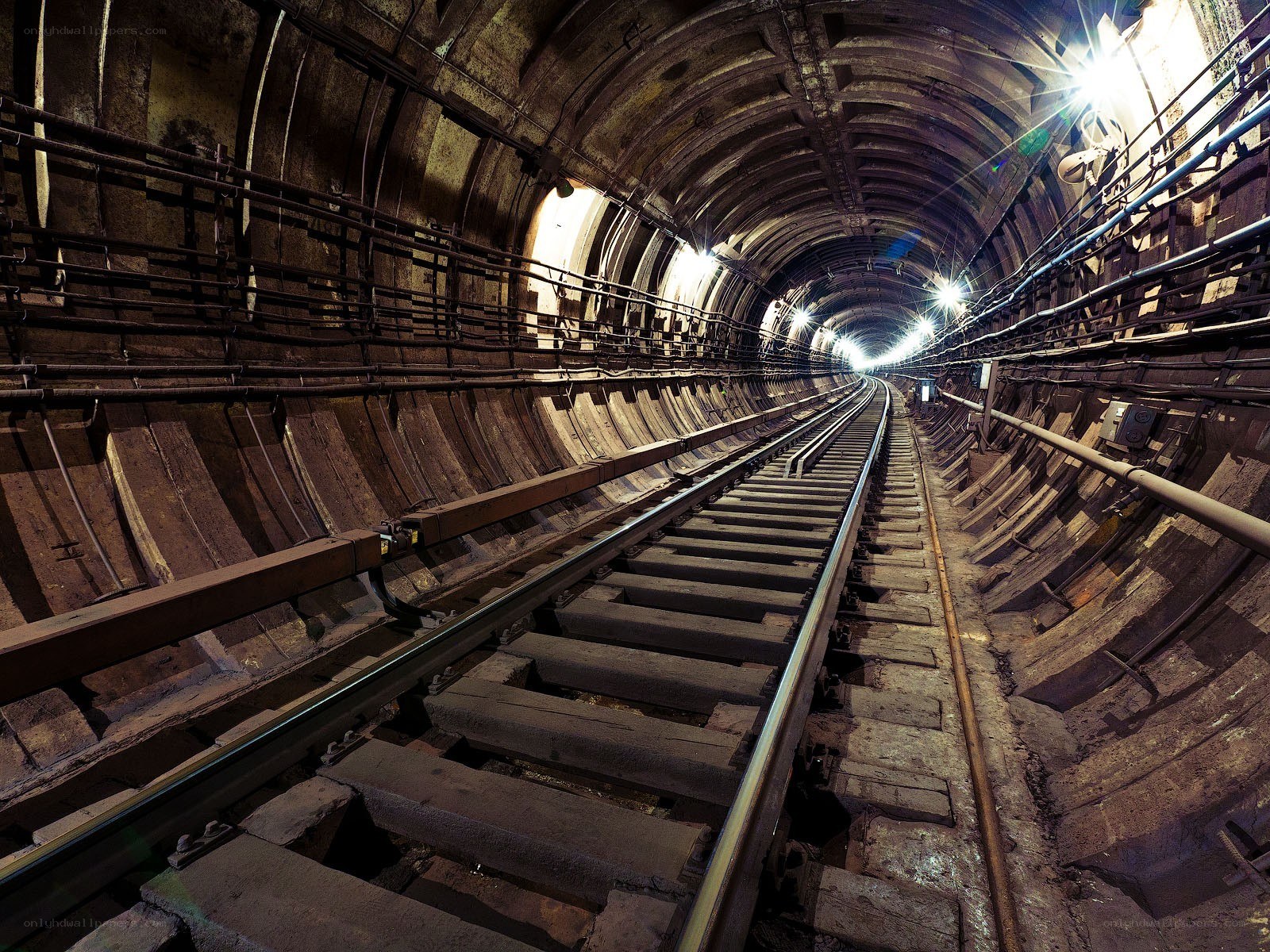 Underground railway tunnel