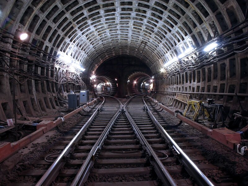 Underground railway tunnel