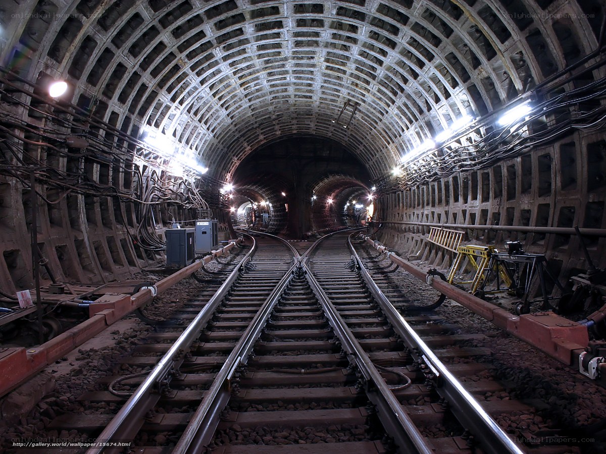 Underground railway tunnel